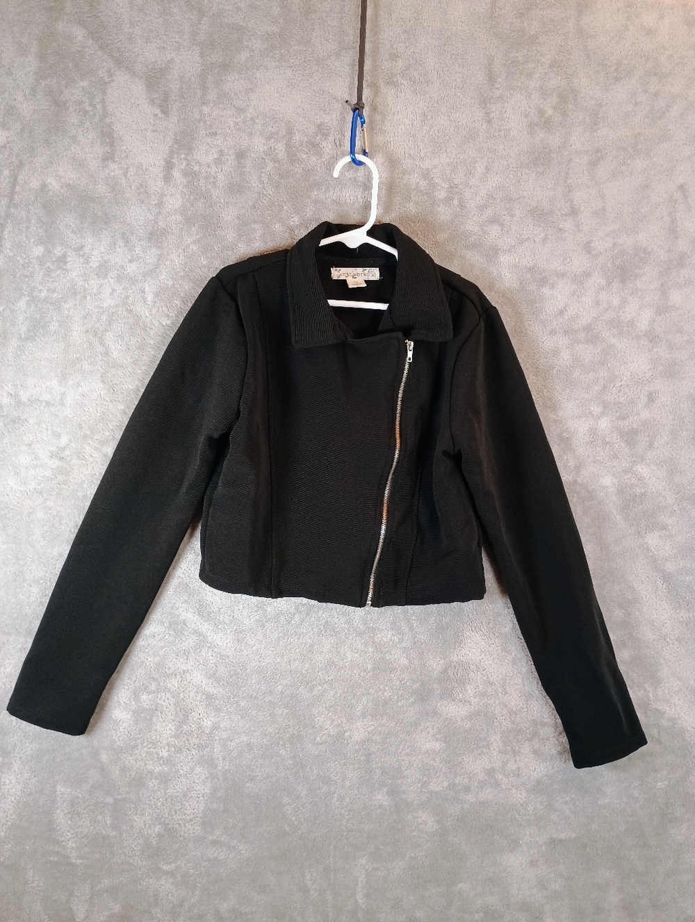 Knitworks Girls Black Jacket With Zipper Size 12